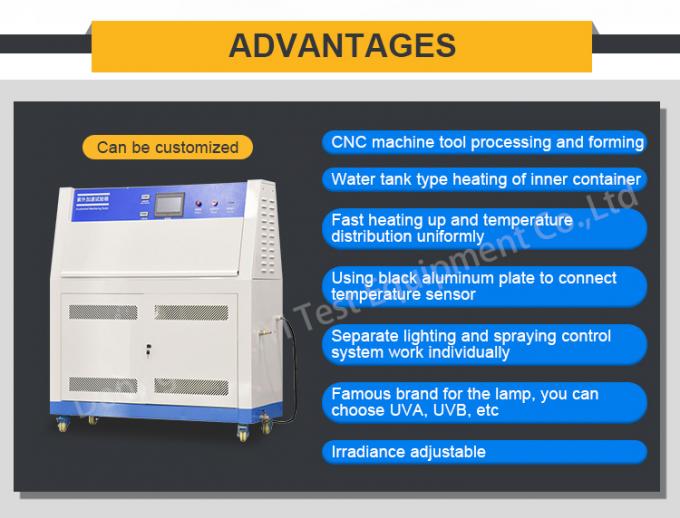 Máy kiểm tra lão hóa bằng tia UV gia tốc bằng nhựa sơn với đèn 340 0