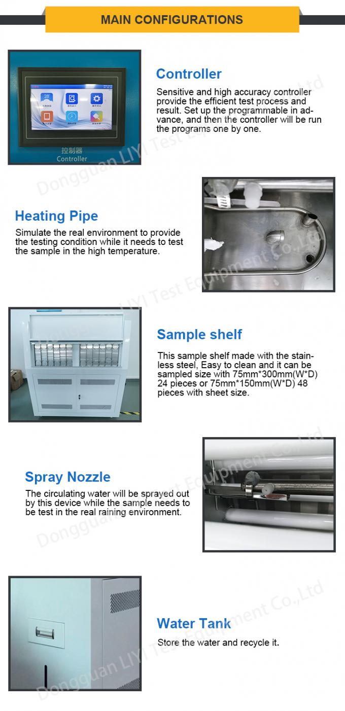 Máy kiểm tra lão hóa bằng tia UV gia tốc bằng nhựa sơn với đèn 340 3