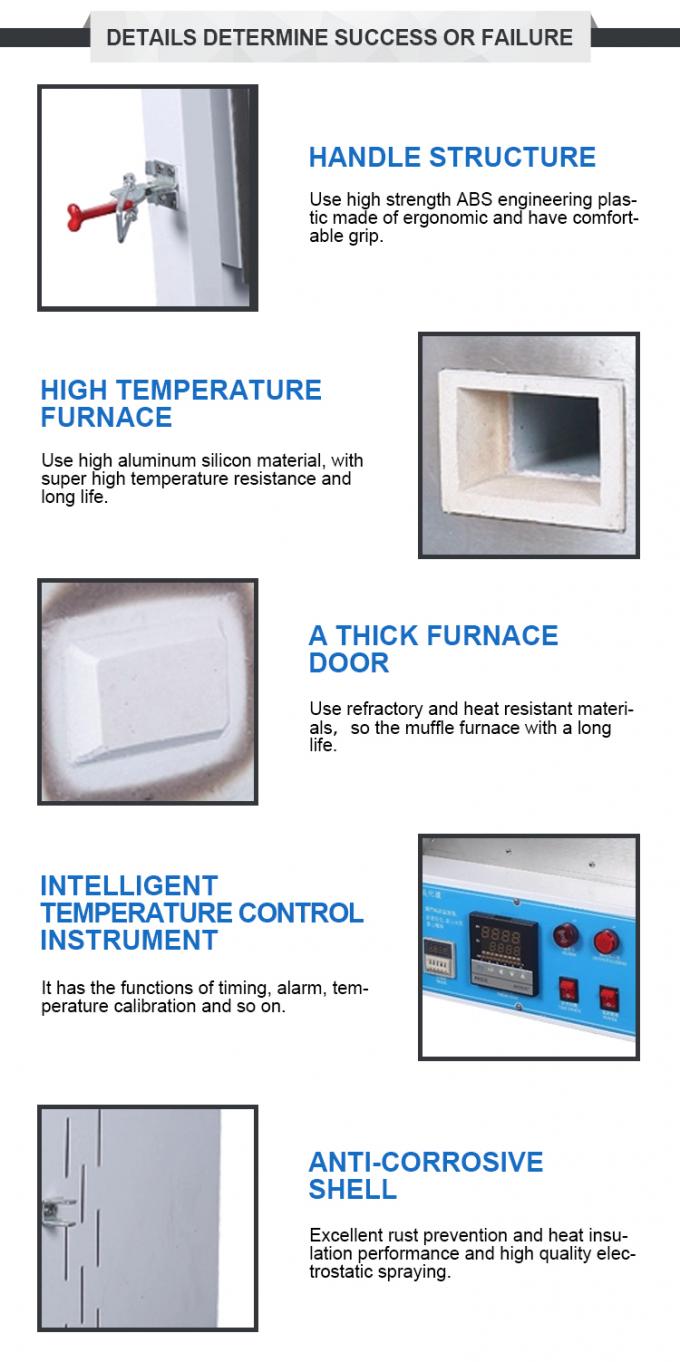 Liyi 1200c Muffle xử l&yacute; nhiệt nhỏ l&ograve; điện M&agrave;u xanh hoặc đen 1
