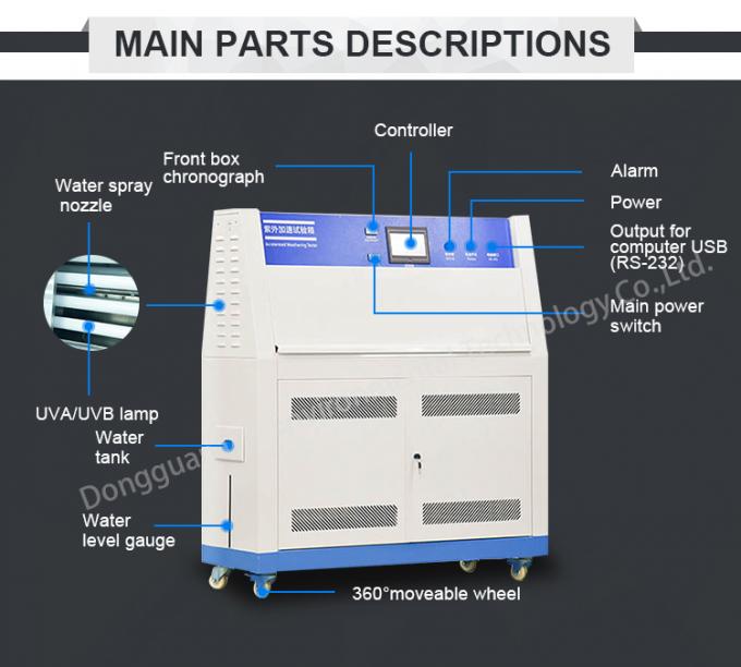 Phòng chống chịu thời tiết UV Máy đo thời tiết được tăng tốc Dụng cụ kiểm tra độ lão hóa 1