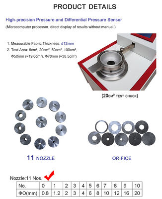 Liyi Phòng thí nghiệm dệt kim kỹ thuật số vải kiểm tra độ thấm khí